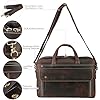 TIDING Leather Briefcase for Men 17" Laptop Bag Business Travel Messenger Shoulder Bags Vintage Office Work Brief Case, Brown #5