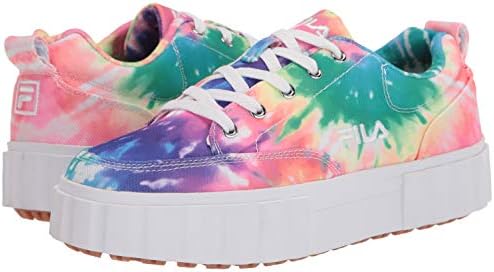 Fila Women's Sandblast Low Sneaker, MULT/WHT/WHT, 6.5 | Image 6