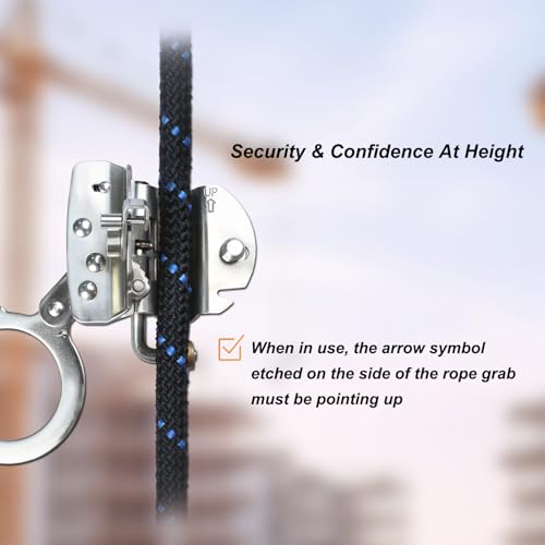 Image of Stainless Steel Anti Panic Trailing Rope Grab, for 5 /8 inch Rope Diameter Fall Protection