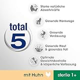 Perfect Fit Katzenfutter Trockenfutter Pro-Sterile für sterilisierte/ kastrierte Katzen Adult 1+ Reich an Huhn, 5 Beutel (5 x 750g)