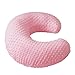 OMYS Nursing Pillow, Breastfeeding Pillows with Removable Cover for Mom with Breathable Filling, Ergonomic Baby Feeding Essentials for Bottle and Breastfeeding​ (Pink)