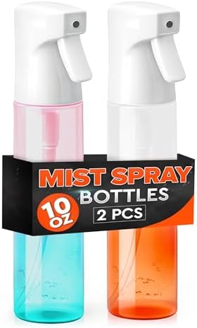 ZOKLU 2 Pcs Continuous Spray Bottle for Hair, 10 Oz, 360° Mist, Refillable image 2