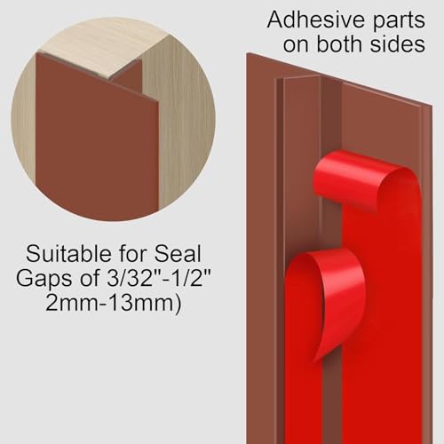 Image of URBANMONK T-Shape Silicon Door Bottom Sealing Strip | Window Sealing Strips for Gap | Door Bottom Sealing Strip Guard | Protector from Cockroach, Insect, Bugs, Air & Dust | (Brown, 3 Meter)