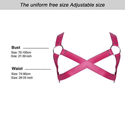 Men's Leather Body Harness Punk Chest Belt Adjustable Gothic Carnival Halloween Christmas Dance Costume Accessories4