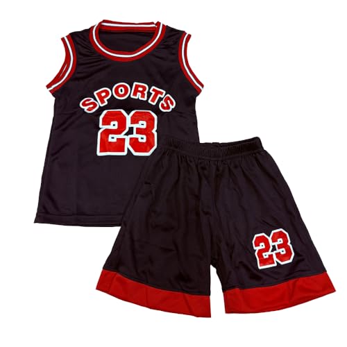 Kids Girls and Boys Jersey Sets Letters Number Print Vest 2 Piece Basketball Football Summer Sport Tracksuit