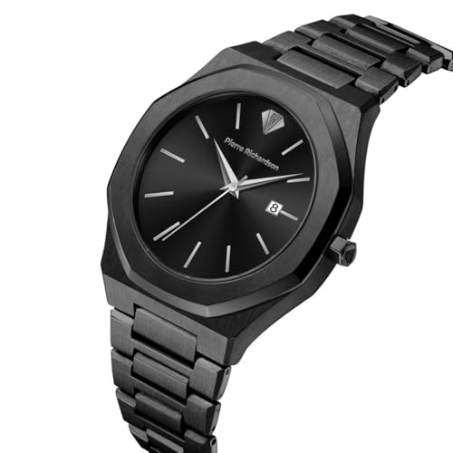 Men’s Luxury Watch PR5426 – Black Stainless Steel Quartz, 41mm, 5ATM Water Resistant, Scratch-Resistant Mineral Glass - Image 4