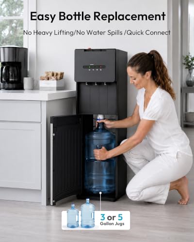 Image of Euhomy Self-Cleaning Water Dispenser, Bottom-Load Water Cooler, UV