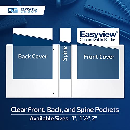 Image of Easyview 3-Ring Binder, 2 inch Round Rings, Fashion Colors, 4 Pack