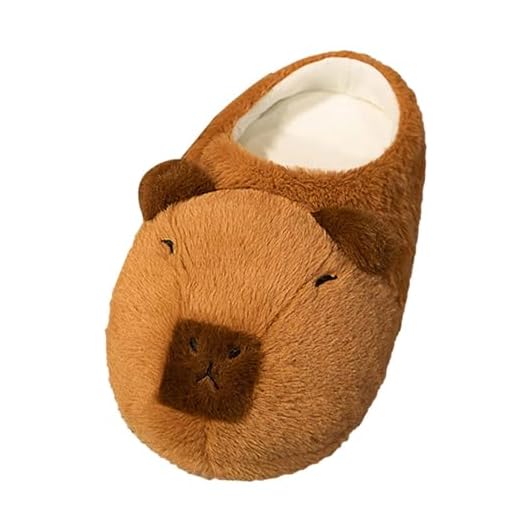 Harilla Zapatillas cálidas de invierno para mujer, pantuflas peludas, cómodas de capibara, Zapatillas de felpa para otoño e invierno, interior para