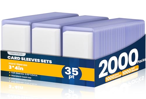 2000 Packs Card Sleeves Top Loads for Cards,3