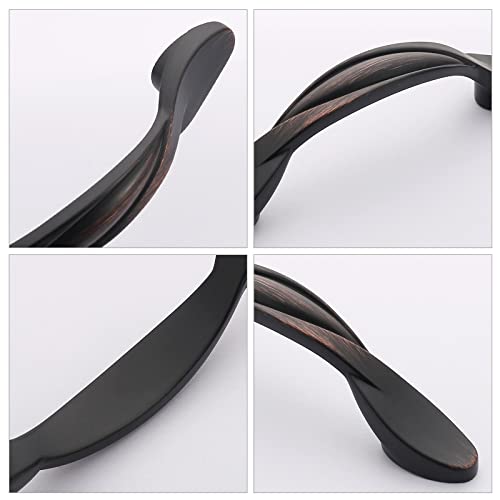 Image of Asidrama 10 Pack 3 Inch(76mm) Oil Rubbed Bronze Kitchen Cabinet Handles, Cabinet Pulls Kitchen Cabinet Hardware for Cupboard Drawer Pulls