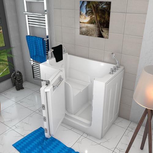 AcquaVapore Sitzbadewanne Senioren Wanne Sitzwanne mit Tür S08-TH-B-L 110x68cm