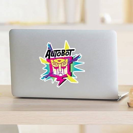 ملصق CafePress Transformers Autobot Starburst Medium Die Cut، 5.75 بوصة x 5.75 بوصة لمسة نهائية لامعة