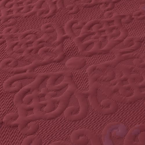 Image of Kingnex Oversized King Bedspreads 128x120 Burgundy