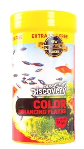 Taiyo Pluss Discovery® Premium Color Enhancing Flakes Fish Food, 55g (50 g + Extra 10% Free) (Pack of 1) (B0CTHL8CSN) Amazon Price History, Amazon Price Tracker