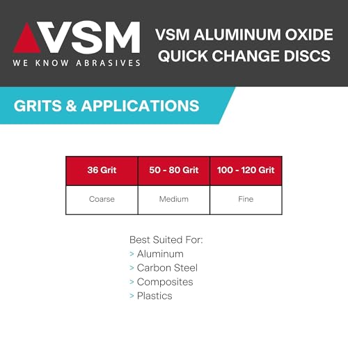 Disque de ponçage VSM oxyde d'aluminium pour éliminer bavures et résidus de soudure - 6
