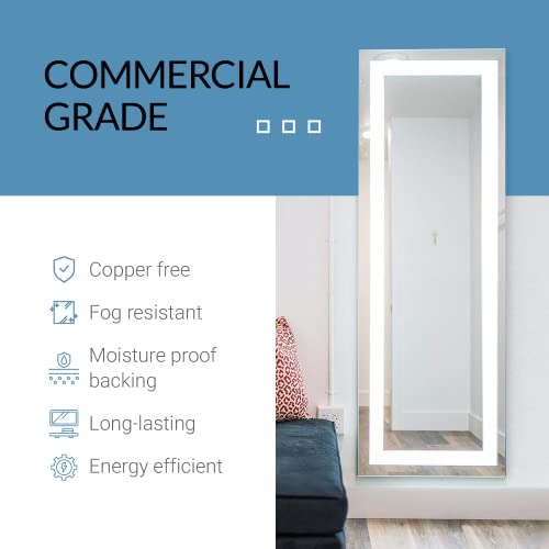 Mirrors & Marble Large Led Wall Mirror - Front Lit Rectangular Mirror For Bathroom, Bedroom Or Shower - Anti Fog & Wall-Mounted - Modern Home Decor (48" Wide X 40" Tall) #TOP6