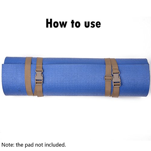 Xtacer Backpack Accessory Strap Luggage Straps Cover Strap Sleeping Bag Strap With Buckle (Tan - Release Buckle Straps (4-Pack)) #TOP2