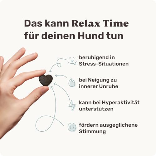 mammaly Beruhigungsmittel für Hunde Relax Time Test-Set – Seelenruhe für Anti-Stress Momente wie Autofahrt, Silvester – Leckere Hundesnacks mit Baldrian & Probiotika zur Entspannung & Beruhigung