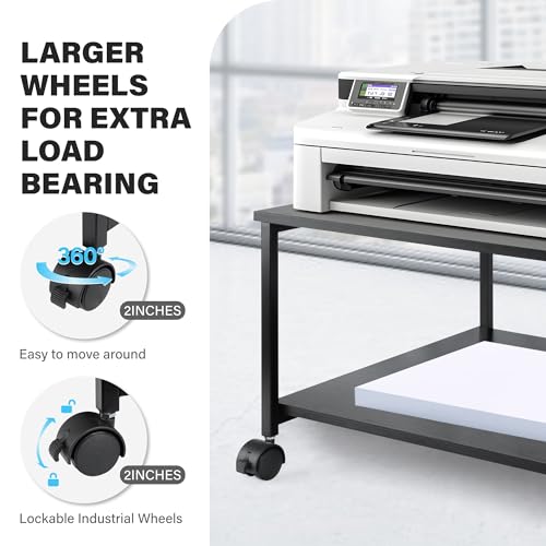 image for EMERIT Printer Stand,19.5''x19.5''x12.8'' 2 Tier Large Printer Laser T