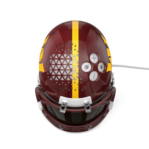 Image of NFL Echo Dot Bundle: Includes Echo Dot | Glacier White and Limited-Edition NFL Helmet Stand | Washington Commanders
