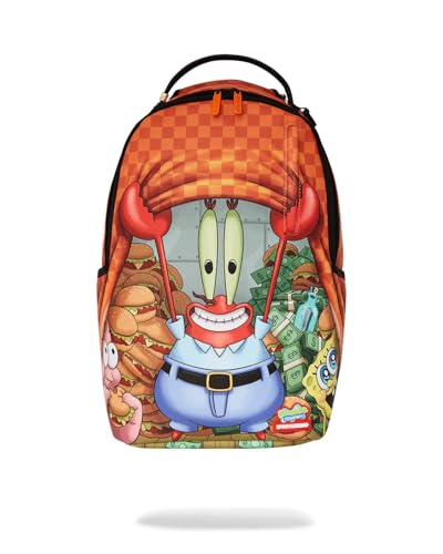 Sprayground Money Up For Krabs DLXSV Backpack, Multicolor, Unisex, PVC Material, Multiple Storage Compartments2