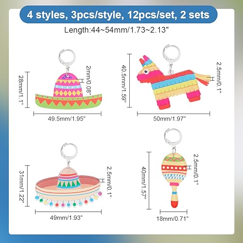 NBEADS 24 Pcs Mexican Carnival Day Stitch Markers - Image 2
