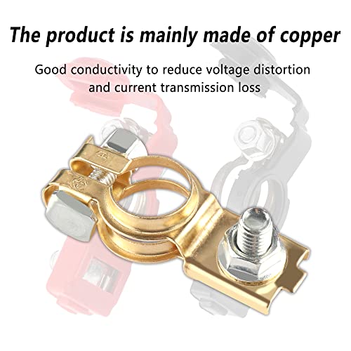 Durable&Adjustable Battery Terminal Connectors Car Accessories Kit(Negative & Positive Battery Cable Terminals+2Pcs Battery Terminal Fiber Washers) Fit For Most Car Truck Van Boat #TOP3