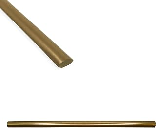 Questech Quarter Round Tile Trim, 1/2 x 12 Inch Corner Shower Tile Edge Trim, Decorative Jolly Tile Liner Cap for Kitchen Backsplash Bathroom Shower, Gold, 6 Pack
