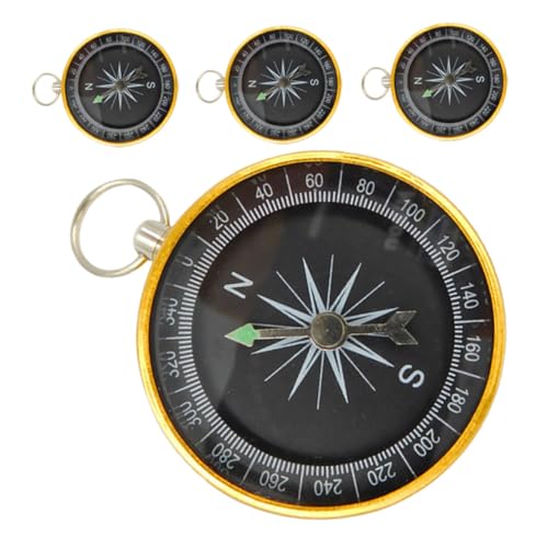 Conjunto 4 pzas Brújulas Mini Metal Llavero