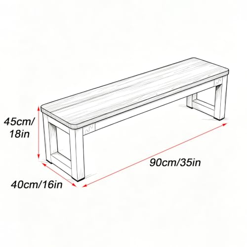 Banco de jardín de metal blanco de 90x40x45 cm para porche y terraza de casa 4