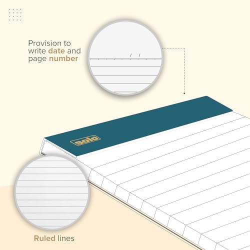 Image of SOLO Flip Note A5 Notepad - Velvet Finish Cover, 80 Sheets Premium Smooth Paper, Durable Soft-Touch Journal for Work, Study & Meetings, 5 Elegant Colours | Pack of 2