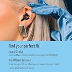 Hush Hoops Ear Plugs, Ultra-Soft Reusable Silicone Plugs with Horseshoe Shape for Comfort, Designed for Sleep and Sound Suppression, 17dB (NRR) Noise Reduction Rating, Black, 1 Pair with Travel Case - Image 5