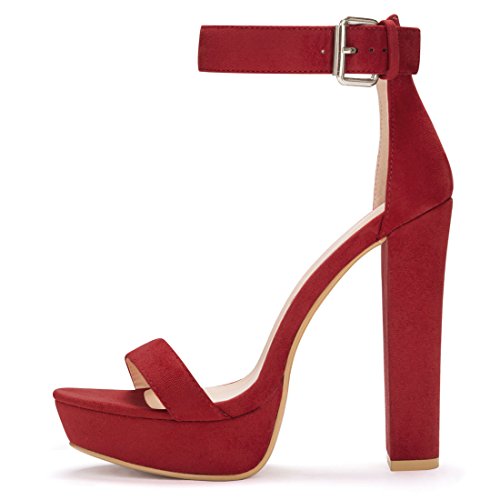 Image of Allegra K Women's Platform High Heel Ankle Strap Chunky Heels Sandals