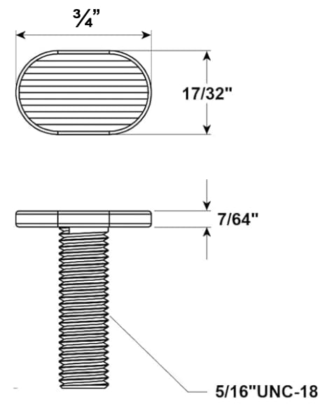 Image of USA Made T-Slot Bolts 5 /16 inch-18 Thread Size T-Bolts, 20 Pack (2.5 inch)