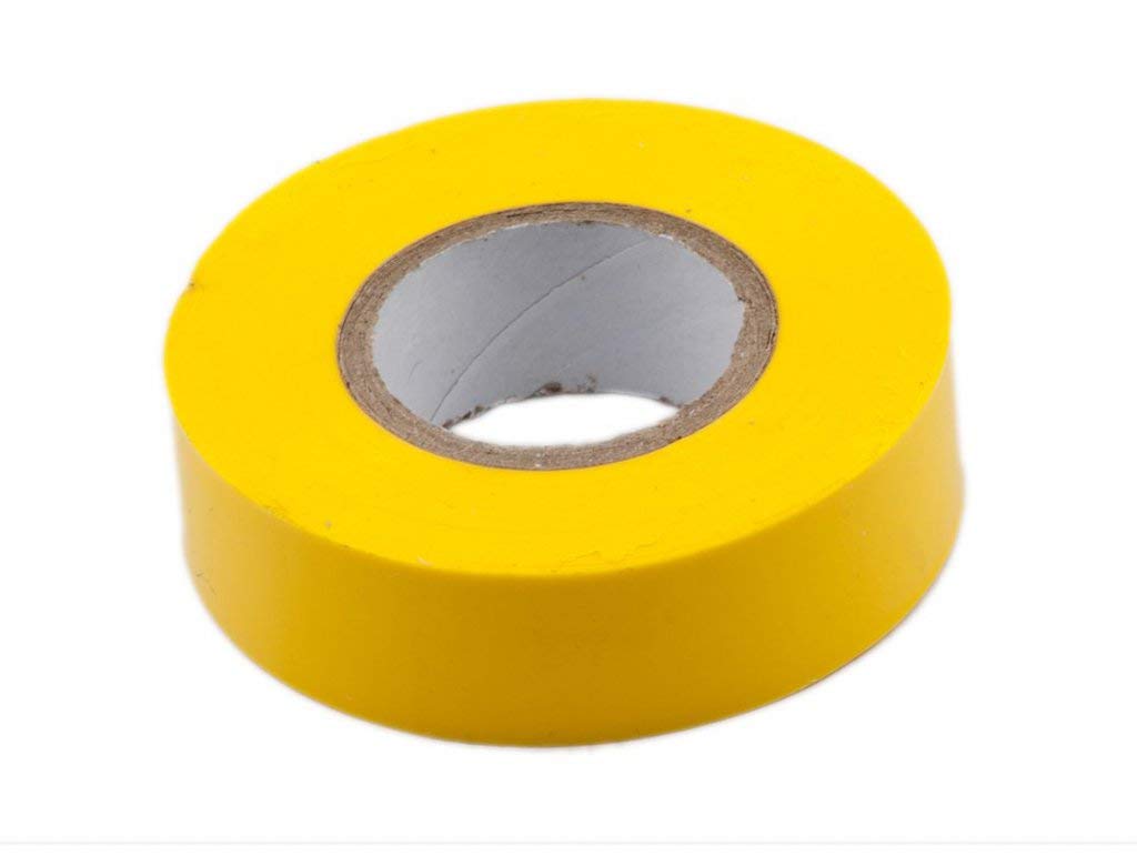 RGB Networks Ltd Electrical Insulation Tape Roll 20m x 19mmx 0.15mm (5,YELLOW)