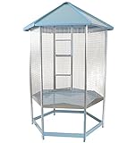 Sandano - Pajarera hexagonal de acero, mod. Large - Jaula para aves