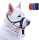 ILEPARK Hundehalfter Mit Reflektierendem Riemen, Halfterhalsband Für Hunde, Verstellbar Und Einfach Zu Kontrollieren. (L,Blau)