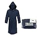 Irge Accappatoio Microfibra Cappuccio e Borsetta Unisex (Blu, XL) immagine