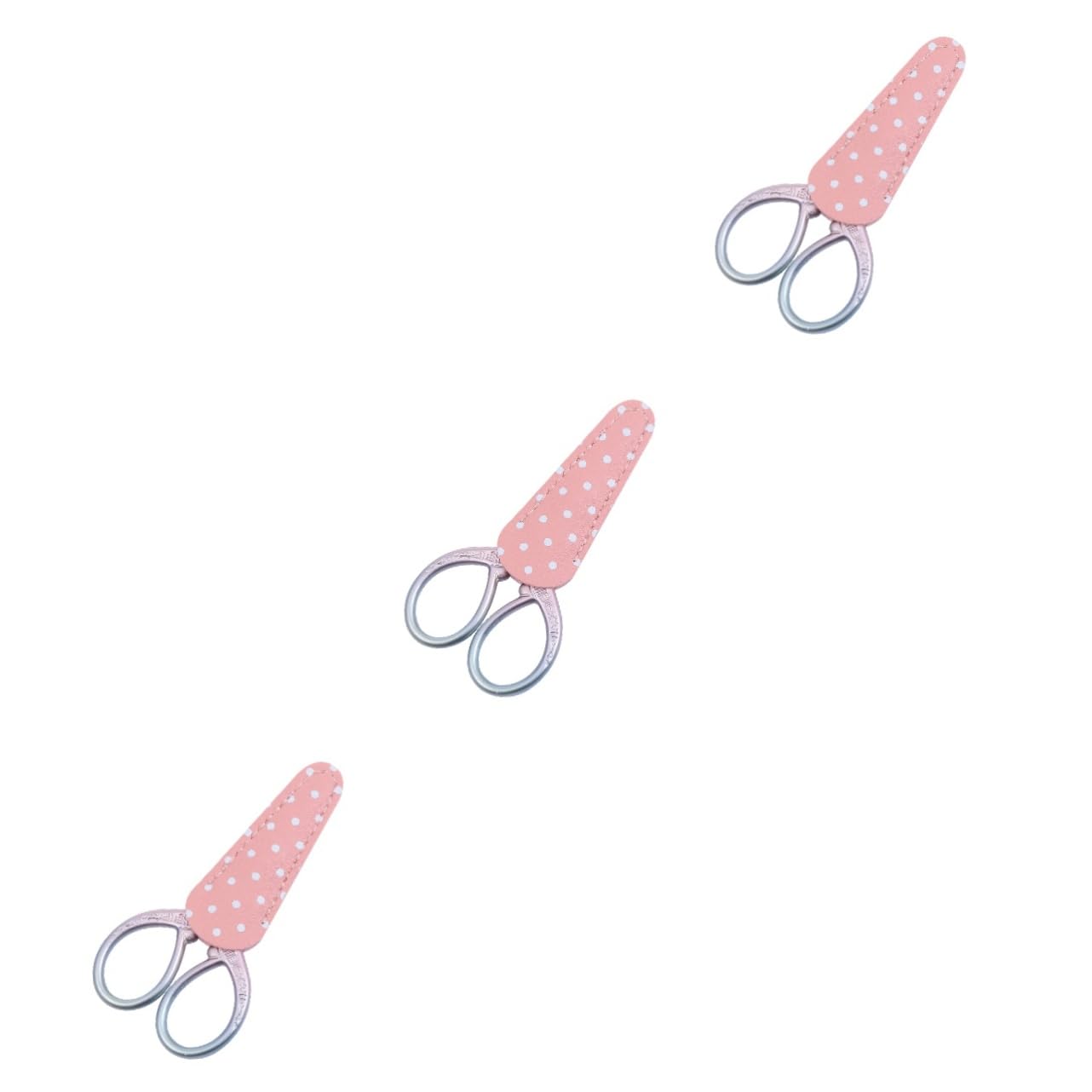 Operitacx 3sets Forbici Da Ricamo Ergonomiche Con Manico Comfort Strumento Per Cucito e Lavori Manuali Per Natale e Feste Gradiente Con Custodia Inclusa