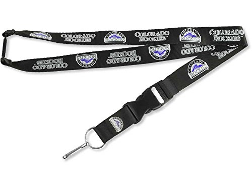 Lanière Colorado Rockies Aminco noire taille unique pour fan de baseball