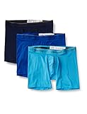 Calvin Klein Herren Boxershorts, Mikrofaser, Stretch, 3er-Pack Retroshorts, New Navy, Artesian Blue, Blue Paradise, XXX-Large Groß