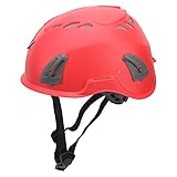 CHICIRIS Casco de Escalada Casco para Exteriores, D8 de Escalada en Roca de Seguridad para Exteriores Ajustable para Montaismo (Rojo