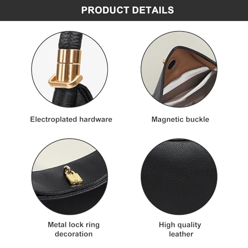 Crescent Bags for Women PU Leather Designer Half Moon Bag with Hasp Closure Trendy Purses for Women 2025 Crescent Bag4