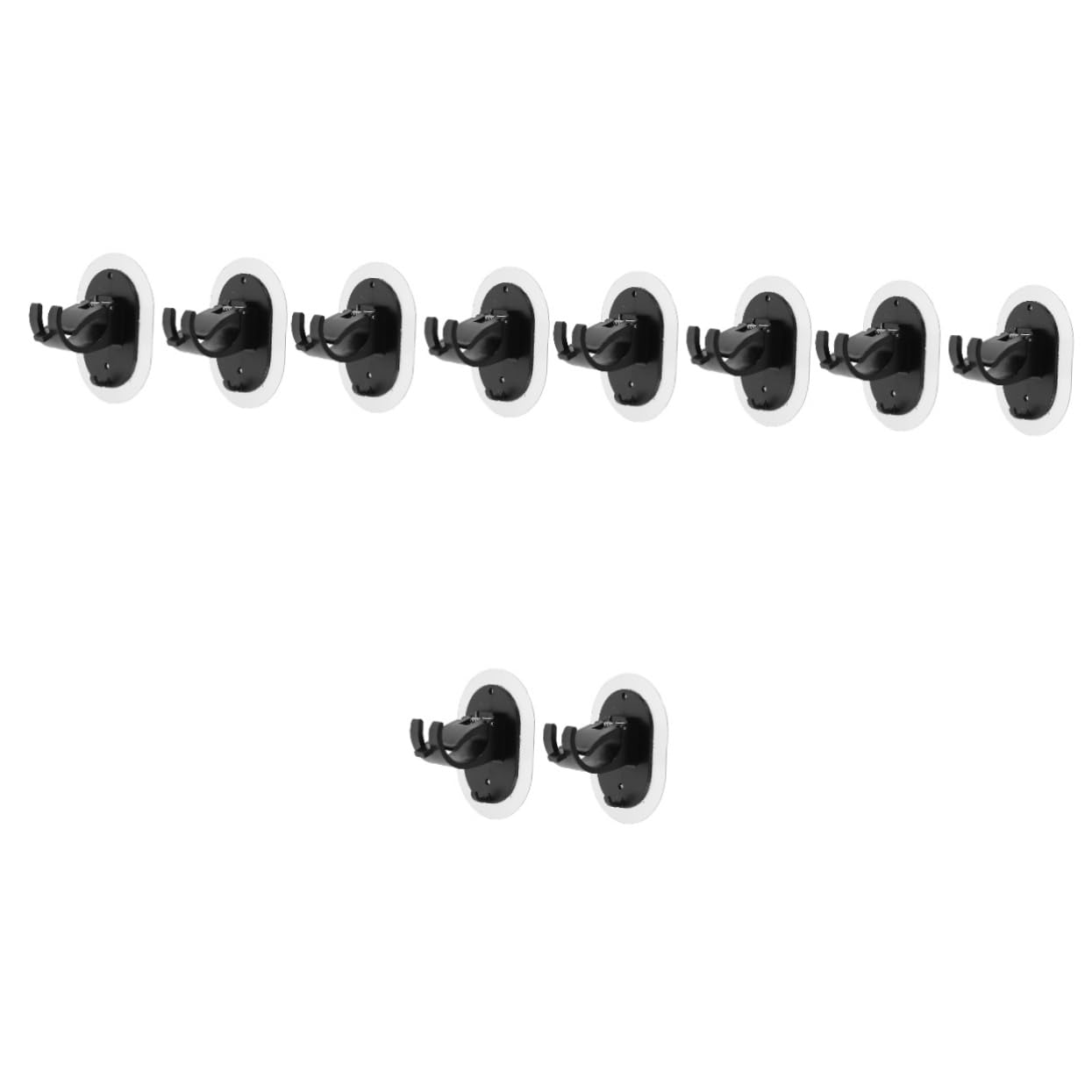 DECHOUS 5 Ensembles Pinces À Tringle À Rideaux Pas De Perçage des Crochets De Tringle À Rideau Tringles À Rideaux Support Rideaux Support Tringle Rideaux Crochet Auto-adhésif 2 Pièces * 5