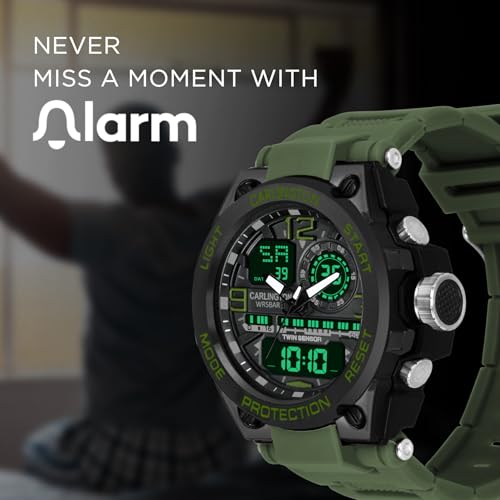 Carlington Men's Analog-Digital Sports Watch CT 3377 Green - Image 7