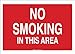 Brady 72091 Premium Fiberglass No Smoking Sign, 14" X 20", Legend "No Smoking In This Area"