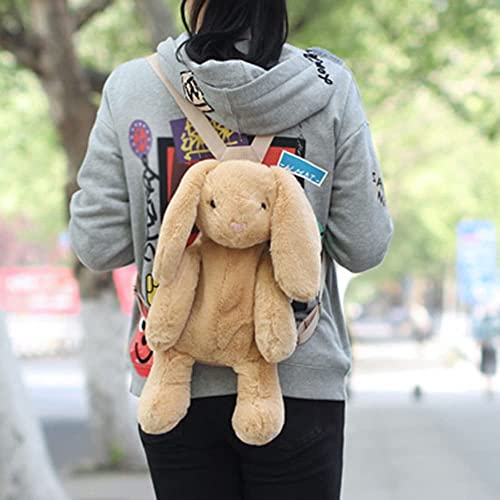 Image of Women Animal Teddy Bear Plush Backpack with Adjustable Straps (Rabbit)