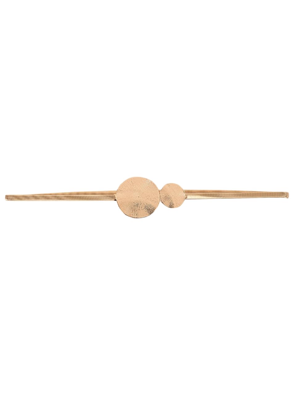 kazo Gold Stretch Belt with Textured Disc Detail, Metal, One Size, Elastic Waist Chain, Chain Belt Style-picture-10