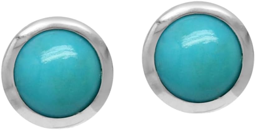 Silvershake 3MM Ultra Petite Bezel Set Cabochon Stone White Gold Plated or Yellow Gold Plated 925 Sterling Silver Second or Third Hole Minimalist Stud Earrings Jewelry for Girls Teen Women